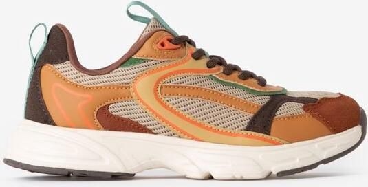 Sissy-Boy Bruine sneakers met strepen