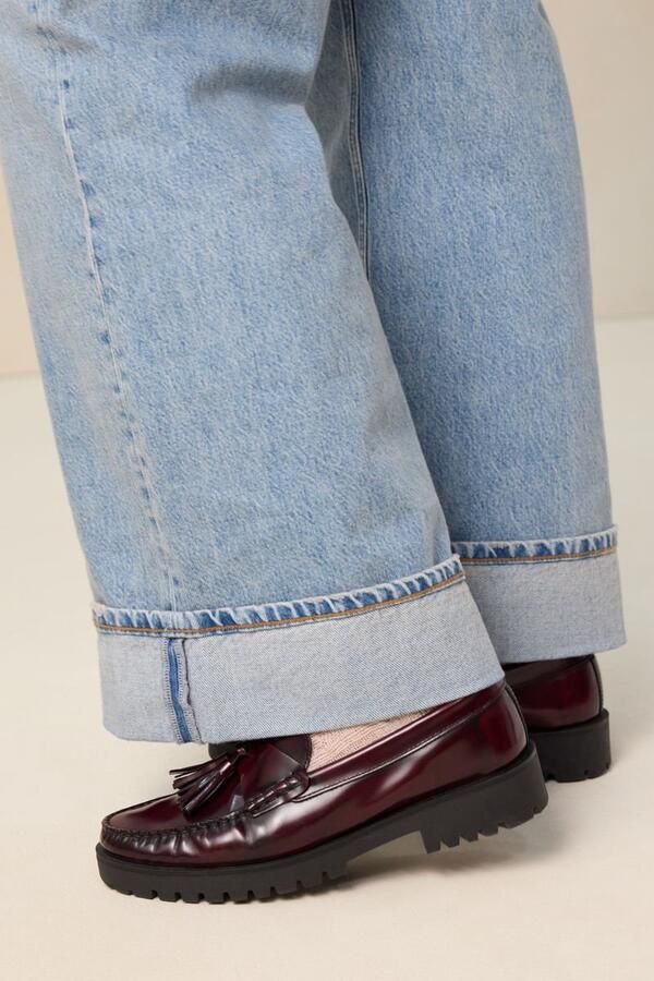 Sissy-Boy Donkerrode leren chunky loafer - Foto 5