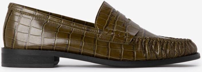 Sissy-Boy Groene leren loafers met croco