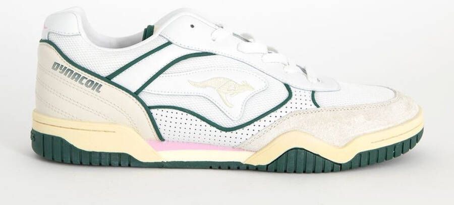 Sissy Boy Sissy-Boy KangaROOS witte leren sneakers met groen detail