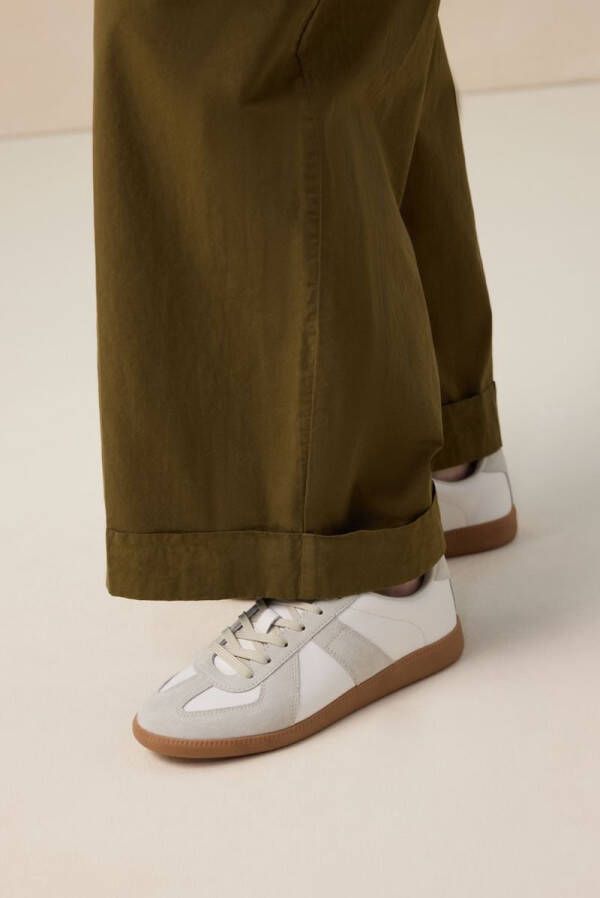 Sissy-Boy Witte suède leren sneakers