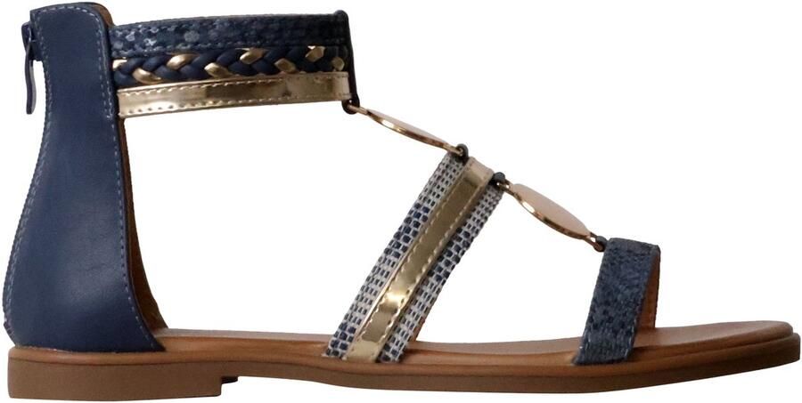 Sixth Sens Platte sandalen met ritssluiting