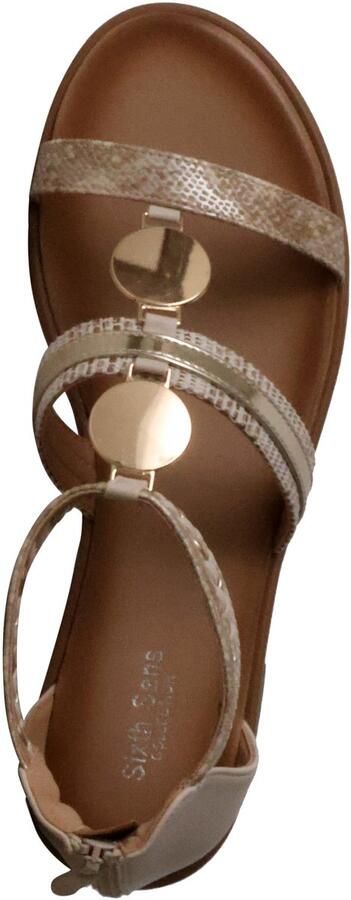 Sixth Sens Platte sandalen met ritssluiting