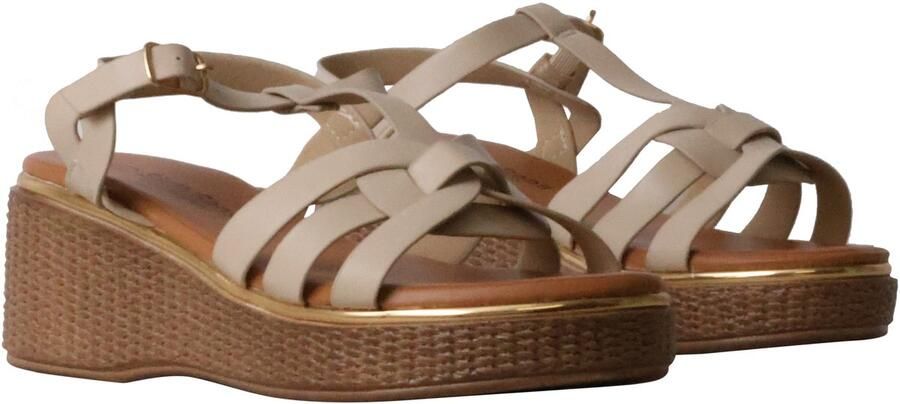 Sixth Sens Sandalen met sleehak en bandjes Parijs
