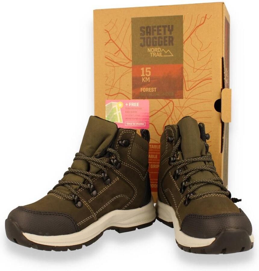 SJ Adventure wandelschoenen categorie A B Groen Uitneembare zool - Foto 4