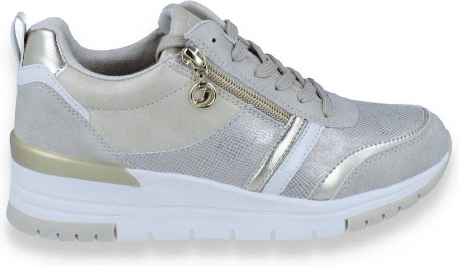 SJ LIFESTYLE Dames Sneaker Beige goud