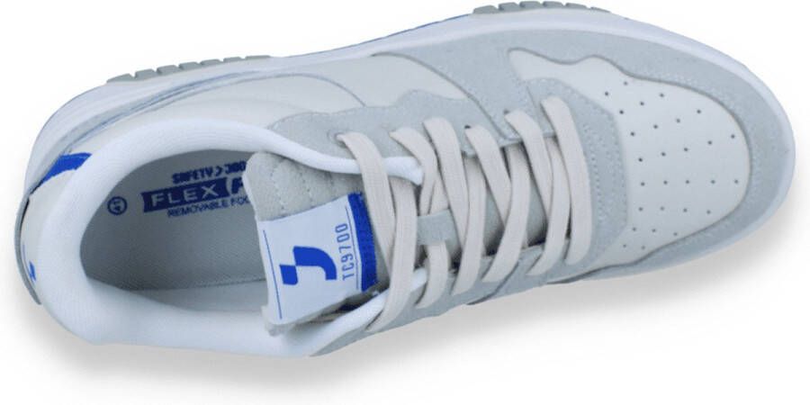 SJ LIFESTYLE Heren Sneaker T Off White Cobalt WIT