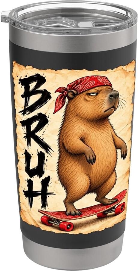 Skateboard Capybara Thermobeker