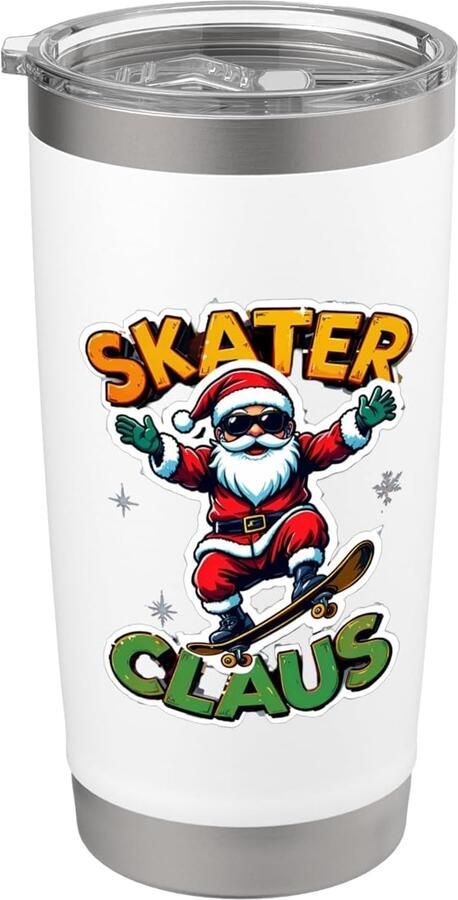 Skateboard Kerstman Thermobeker