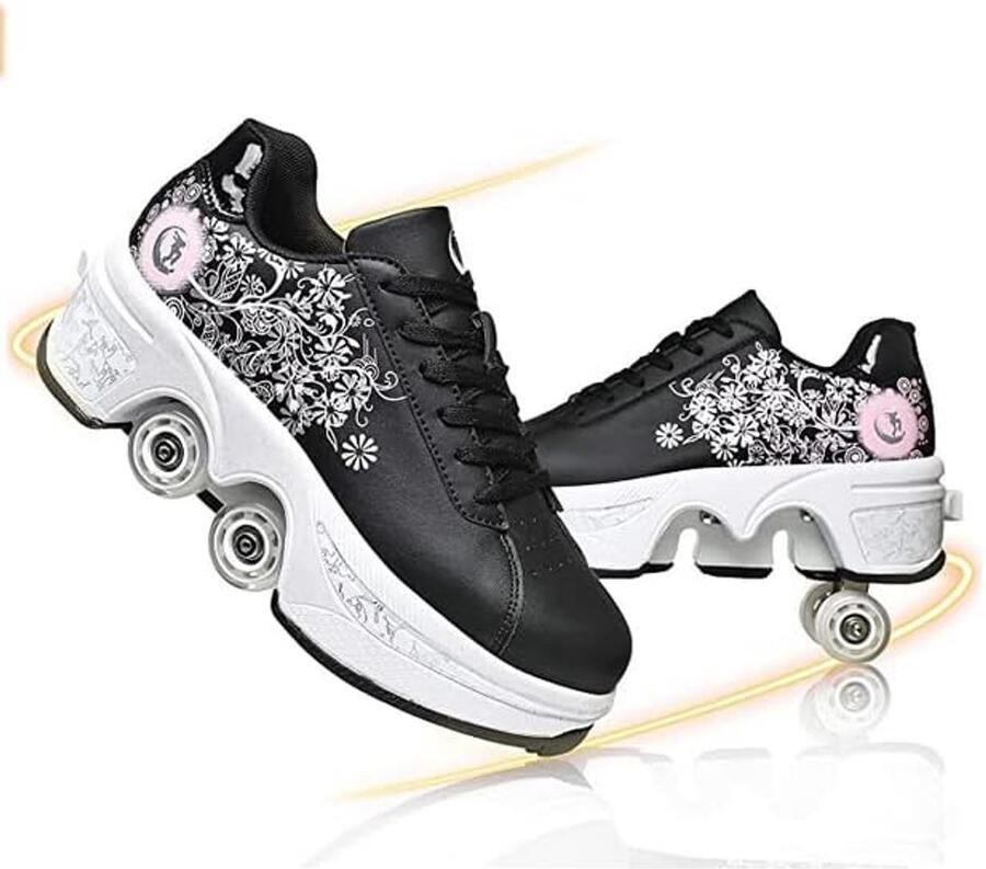 Skateboardschoenen kinderschoenen met wieltjes skateschoenen sportschoenen loopschoenen sneakers met wieltjes voor meisjes en dames