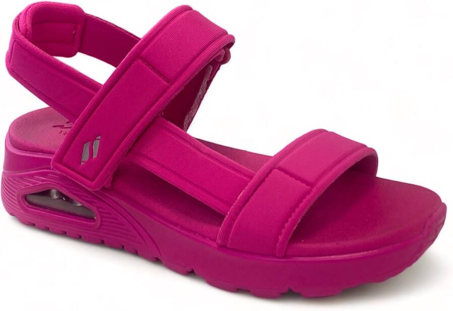 Skechers Stijlvolle platte sandalen voor vrouwen Pink Dames