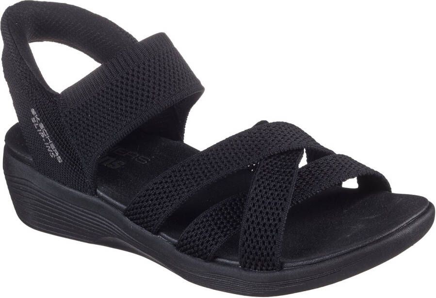 Skechers Arya Slip-ins Sandalen zwart Textiel Dames