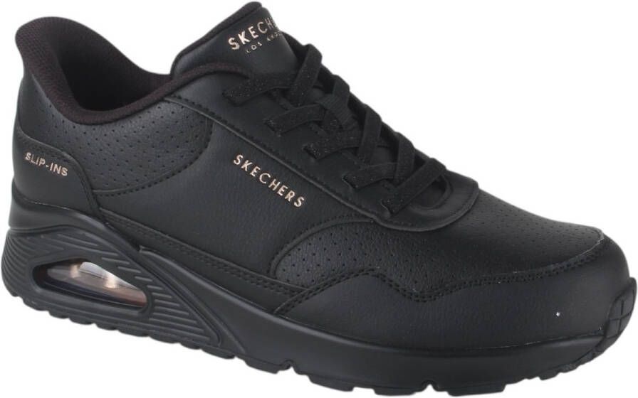 Skechers Dames Slip-ins UNO Banksia Luxe Sneakers 177118 BBK Zwart