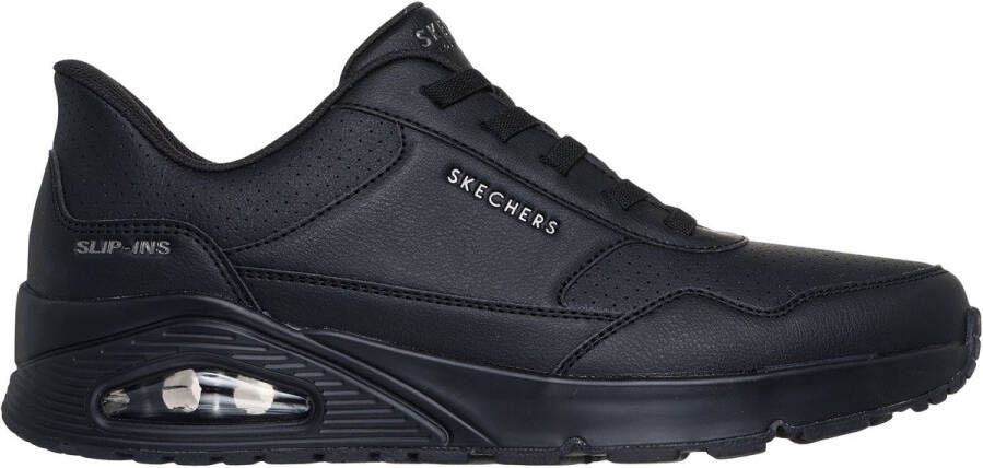 Skechers 183023 BBK-Uno-Banksia Luxe Slip-in Heren Sneakers Zwart