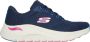 Skechers Arch Fit 2.0 Big League Dames Sneakers Donkerblauw Multicolour - Thumbnail 1