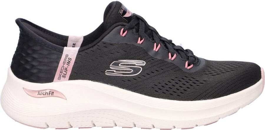 Skechers Arch Fit 2.0 Hands-Free Slip-in dames sneaker Zwart multi