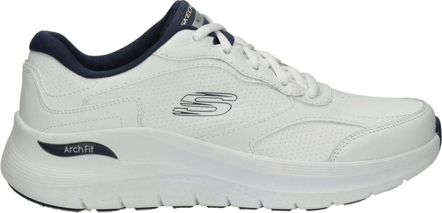 Skechers Arch Fit 2.0 Safehouse heren sneaker Wit blauw