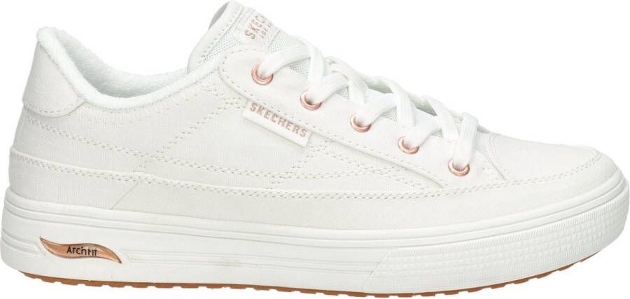 Skechers Comfortabele Witte Arch Fit Arcade Vegan Instapper White Dames