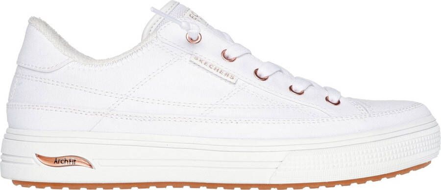 Skechers Comfortabele Witte Arch Fit Arcade Vegan Instapper White Dames