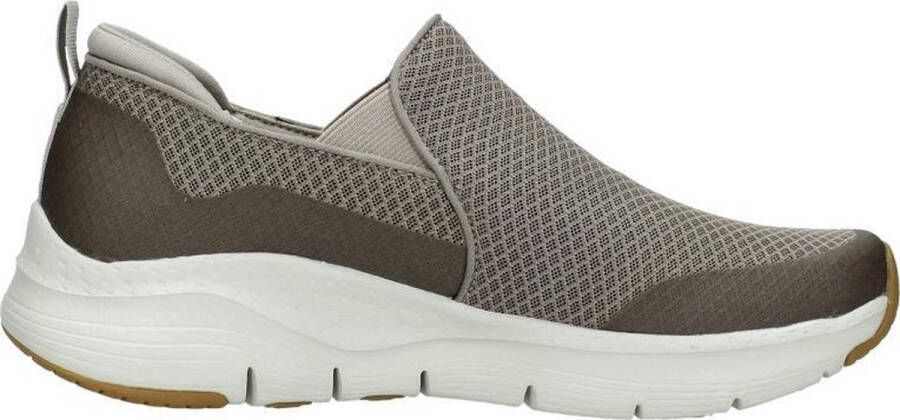 Skechers Arch Fit Banlin instappers taupe Textiel Heren