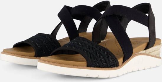 Skechers Arch Fit Beach Kiss-Boho Beyo Dames Sandalen Zwart