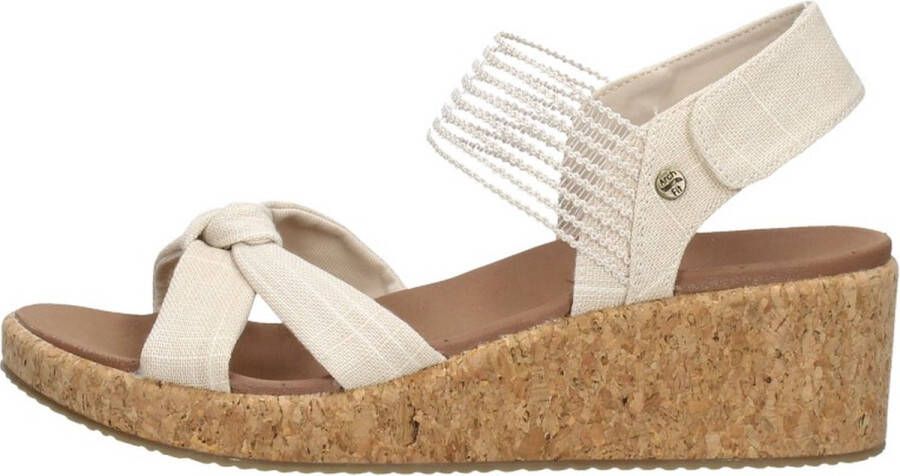 Skechers Arch Fit Beverlee Juliet Sandalen Hak beige