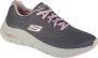 Skechers Arch Fit-Big Appeal 149057-GYPK Vrouwen Grijs Sneakers - Thumbnail 5