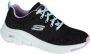 Skechers Arch Fit Comfy Wave 149414-BKLV Vrouwen Grijs Sneakers - Thumbnail 1