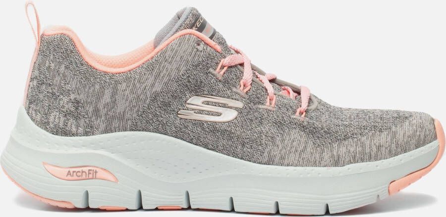 Skechers Arch Fit Comfy Wave 149414-GYPK Vrouwen Grijs Sneakers