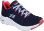 Skechers Arch Fit-Comfy Wave Dames Sneakers Navy Hot Pink - Thumbnail 1
