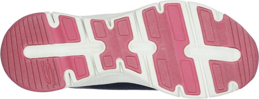 Skechers Arch Fit-Comfy Wave Dames Sneakers Navy Hot Pink