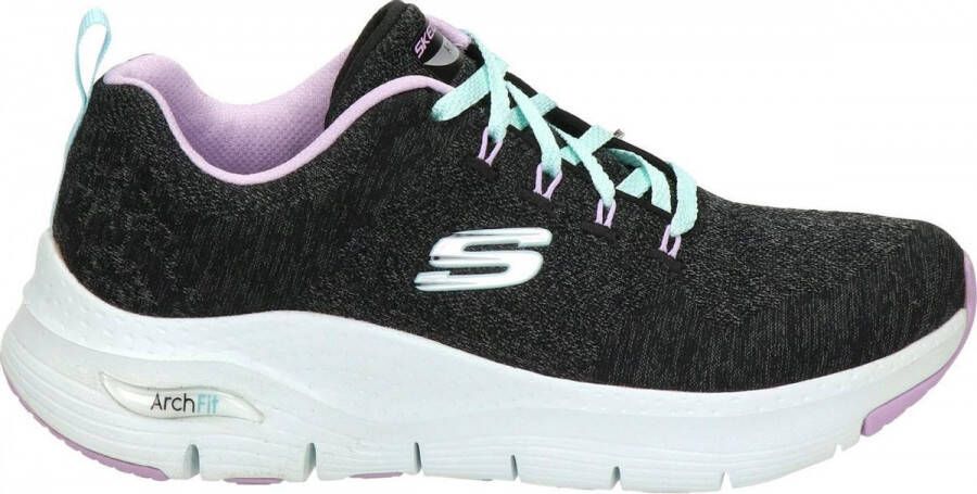Skechers Arch Fit Comfy Wave sneakers zwart