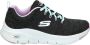 Skechers Arch Fit Comfy Wave sneakers zwart Dames Textiel - Thumbnail 1