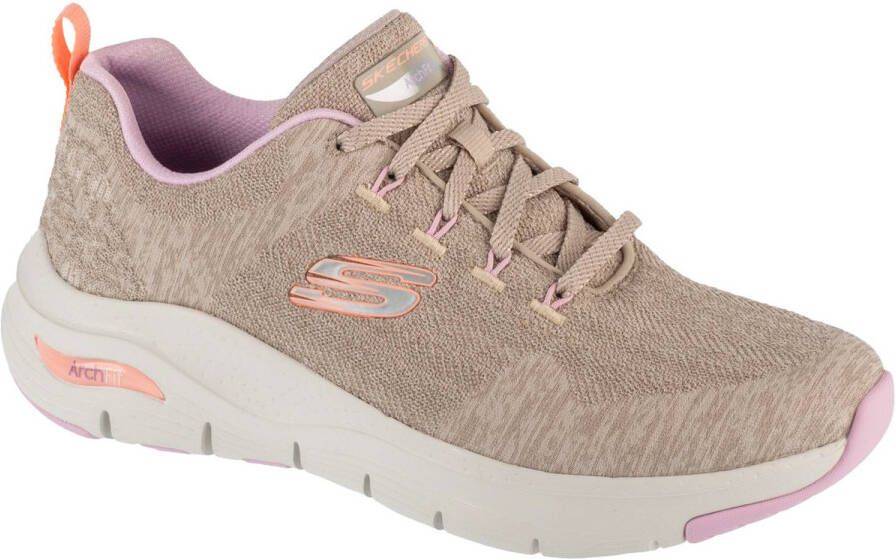 Skechers Arch Fit Comfy Wave Vrouwen Beige Sneakers