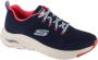 Skechers Arch Fit-Comfy Wave Dames Sneakers Navy Hot Pink - Thumbnail 1