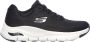 Skechers Arch Fit Big Appeal Dames Sneakers Black White - Thumbnail 1