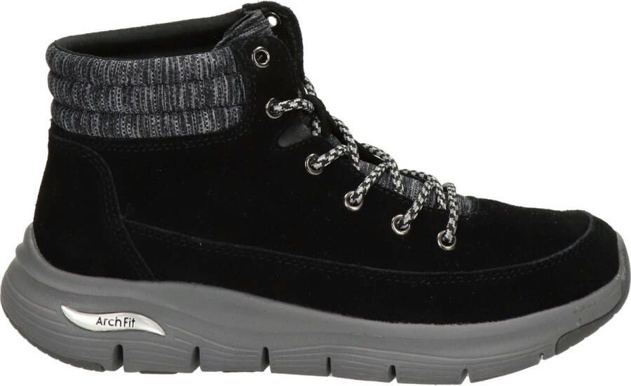 Skechers Glacial Ultra Woodlands zwart grijs winterlaarzen dames (16677 BKGY)