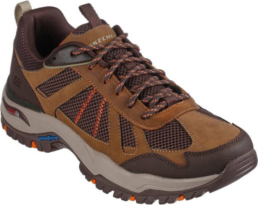 Skechers Arch Fit Dawson-Vortego Bruin Wandelsneakers Heren