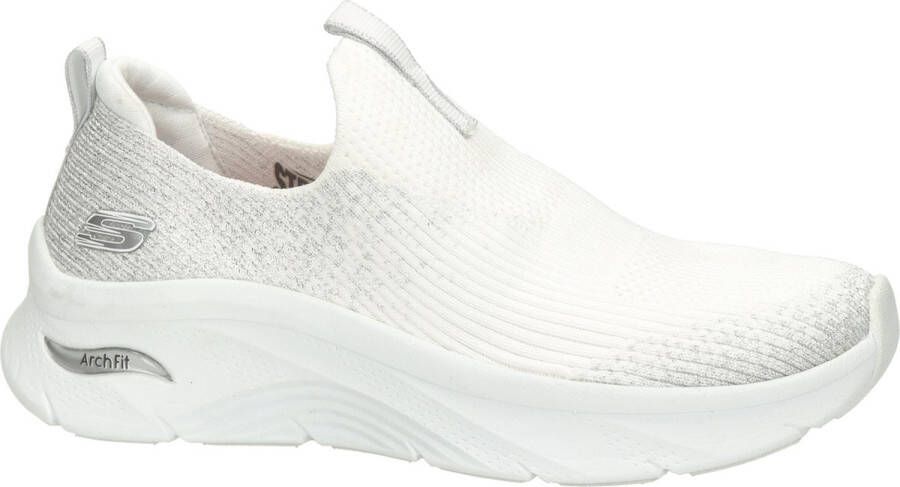 Skechers Arch Fit D'Lux Glimmer Dust Dames Instappers Wit