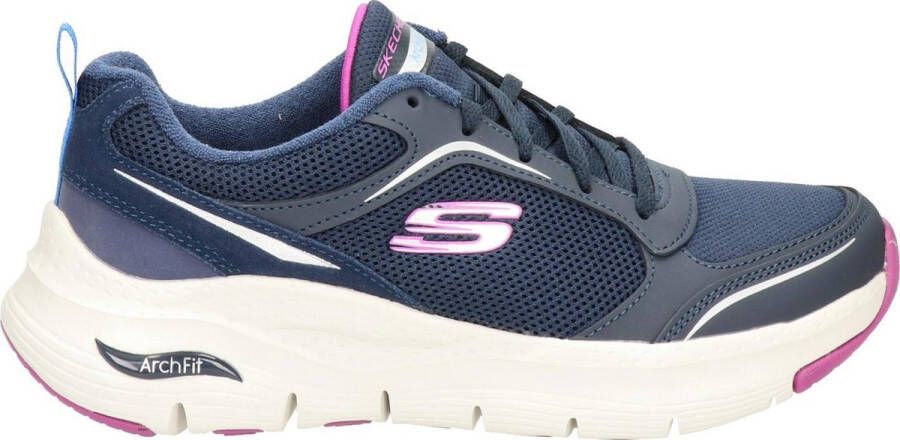 Skechers Arch Fit Gentle Stride Dames Sneakers Navy Purple