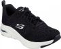 Skechers Arch Fit Glee for all zwart wit sneakers dames(149713 BKW ) - Thumbnail 1