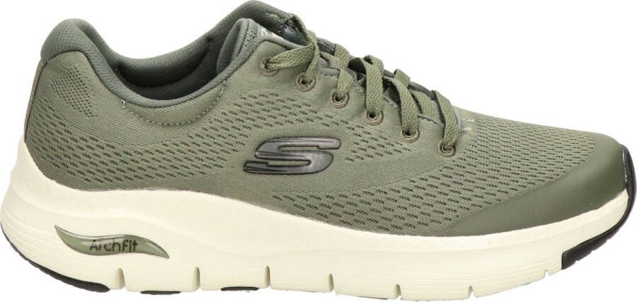 Skechers Groene Textiel Wasbare Sneaker met Arch Fit en AirCooled Memory Foam Groen Heren