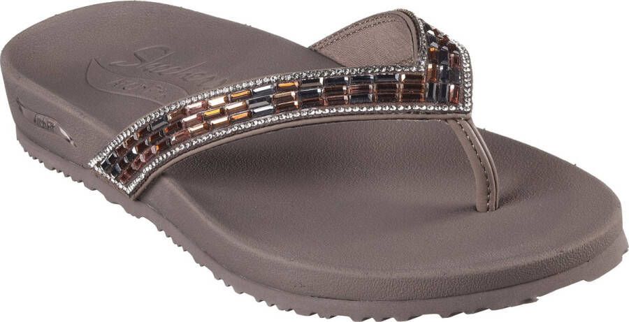 Skechers Arch Fit Meditation Glam Gal VEGAN Slipper Taupe
