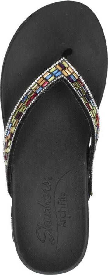 Skechers Arch Fit Meditation -Glam Gal Dames Slippers Zwart;Multicolour