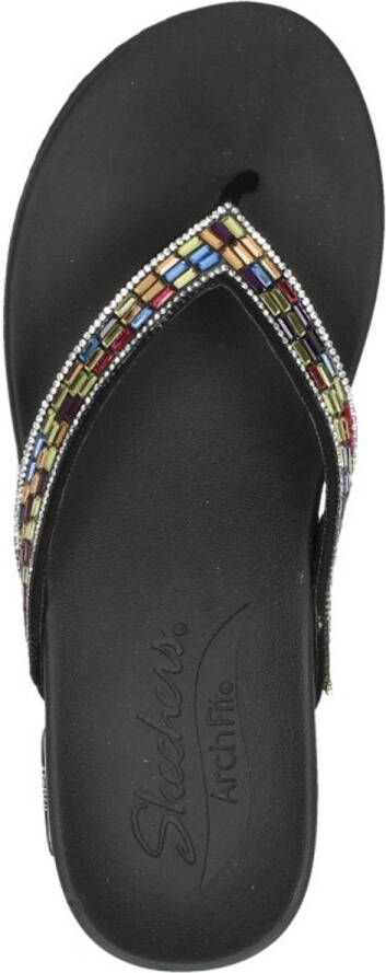 Skechers Arch Fit Meditation -Glam Gal Dames Slippers Zwart;Multicolour