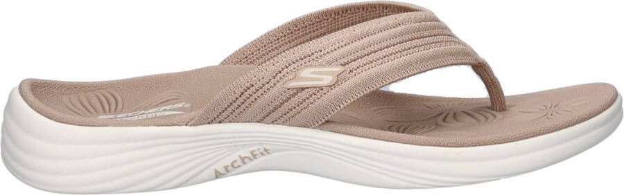 Skechers Arch Fit Radiance dames teenslippers Taupe