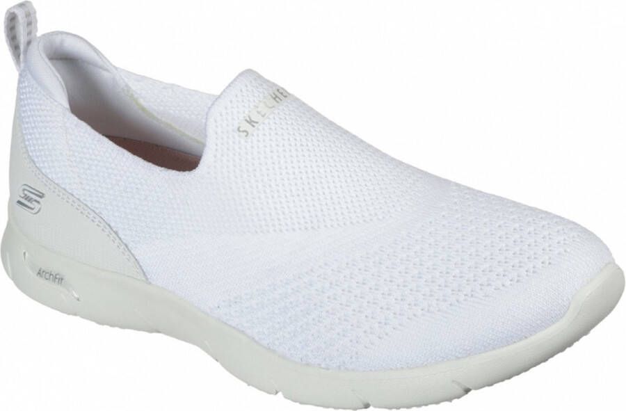 Skechers Arch Fit Refine Dont Go Dames Slip-On Sneakers Schoenen Wit 104164-WHT