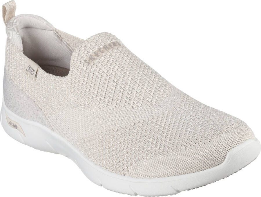 Skechers Beige Arch Fit Refine Iris Vegan Slip-On Beige Dames