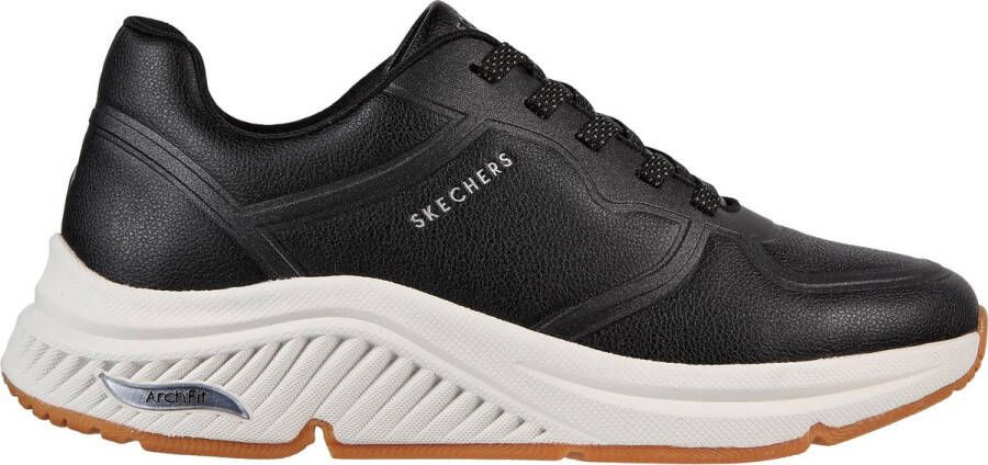 Skechers Arch Fit S-Miles- Mile Makers Dames Sneakers Black White
