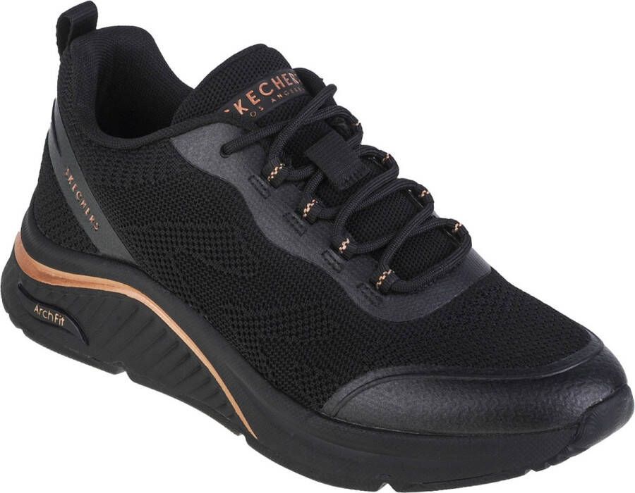 Skechers Arch Fit S-Miles Sonrisas 155567-BBK Vrouwen Zwart Sneakers